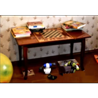 Антикварный журнальный шахматный столик Инкрустация стол ретро винтаж раритет