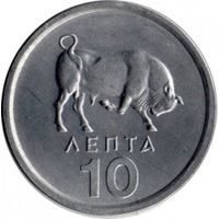 Греция 10 лепта 1976 UNC