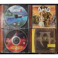 Лот ретро игр для PC. 4 игры (2004-2011):Far cry 3, Risen, ДМБ, Oblivion 4 gold. (лицензия, копия) без полиграфии частично