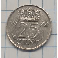 Нидерланды 25 центов 1972г.km183