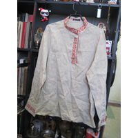 Рубаха мужская льняная беларуская, размер на фото.