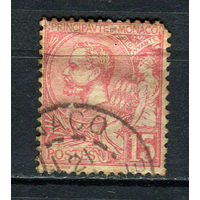 Монако - 1891/1894 - Принц Альберт I 15С - [Mi.15] - 1 марка. Гашеная.  (Лот 91Dj)