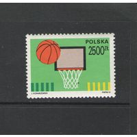 Марка Польши. Баскетбол. 1991г.