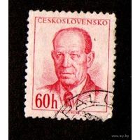 Марка Чехословакии-1953 -1956 Президент Запотоцкий, 1884-1957