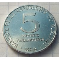 Бурунди 5 франков, 1980     ( П-3-5 )