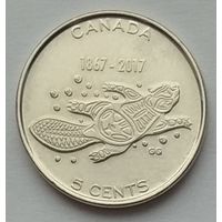 Канада 5 центов 2017 г. 150 лет Конфедерации Канада. Живые традиции