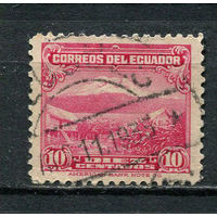Эквадор - 1934/1946 - Гора Чимборасо 10С - [Mi.318] - 1 марка. Гашеная.  (LOT EZ43)-T10P23