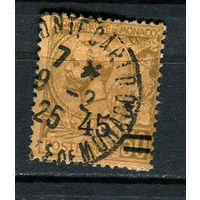 Монако - 1924 - Принц Альберт I с надпечаткой 45С на 50С - [Mi.70] - 1 марка. Гашеная.  (Лот 92Dj)