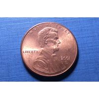 1 цент 2001 D. США.