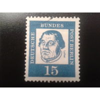 Берлин 1961 стандарт, реформатор Мартин Лютер Михель-0,5 евро гаш.