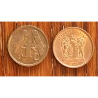 ЮАР (Южная Африка), 1 цент 1997. Надпись на языке южный ндебеле:  ISEWULA AFRIKA