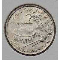 США 25 центов (квотер) 2009 г. Американское Самоа. P. В холдере