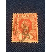 Британский Цейлон 1921 года. 6с