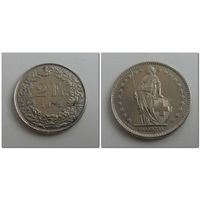 2 франка Швейцария 1978 год, KM# 21a.1, 2 FRANCS, из коллекции