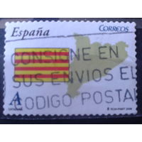 Испания 2009 Флаг и карта Каталонии