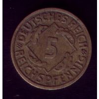 5 пфеннигов 1925 год F Германия