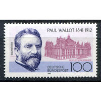 Германия - 1991г. - Пауль Валлот, немецкий архитектор - полная серия, MNH [Mi 1536] - 1 марка