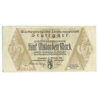 Германия, 5 миллиардов марок 1923 год.