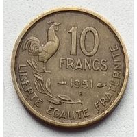 Франция 10 франков 1951 г. В
