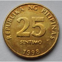 Филиппины 25 сентимо, 1998 г. (Не магнитная).