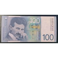 100 динаров 2000 года - Югославия - UNC