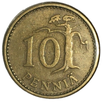 Финляндия 10 пенни, 1963 (холдер)