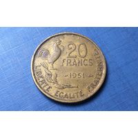 20 франков 1951. Франция.