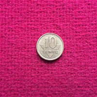Литва 10 центов 2008 г.