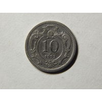 Австро-Венгрия 10 геллеров 1893г