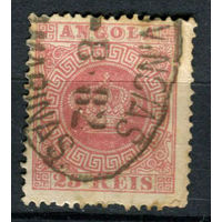 Португальские колонии - Ангола - 1870/1877 - Корона 25R перф. 12 1/2 - [Mi.4iAx] - 1 марка. Гашеная.  (Лот 55AM)