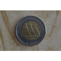 Сан-Марино 500 лир 1987   15 лет возобновлению чеканке монет