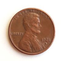 США. 1 цент 1981 г. "D".