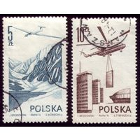 2 марки 1976 год Польша Авиация 2437-2438