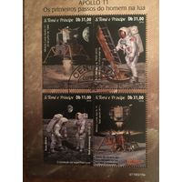 Сан-томме и Принсипи 2019. Миссия Аполлон 11. Блок.