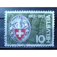Швейцария 1963 100 лет швецарскому альпийскому клубу, эмблема