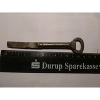 Ключ старинный кованый, длина 12.8 см