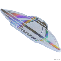 2 доллара 2020, Соломоновы острова. "Голограмма НЛО - Летающая тарелка". Капсула, футляр, сертификат, номер на аверсе