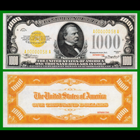 [КОПИЯ] США 1000 долларов 1934г. Золотой Сертификат.