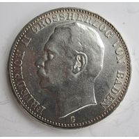 Баден 3 марки 1910 серебро  .28-305