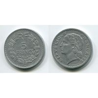 Франция. 5 франков (1949, буква B, XF)