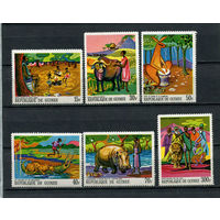 Гвинея - 1968 - Африканские сказки - [Mi. 487-492] - полная серия - 6 марок. MNH.  (Лот 92DP)