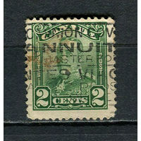 Канада - 1928/1929 - Король Георг V 2С - [Mi.129A] - 1 марка. Гашеная.  (Лот 28DY)-T2P16