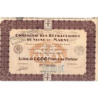 Refractaires de Seine-et-Marne, огнеупорные материалы департамента Сена и Марна, г. Провен, Франция (Шампань), 1927 г.