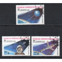 Космос Мадагаскар 1982 год серия из 3-х марок