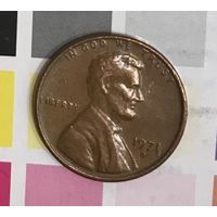 США 1 цент 1971 D Lincoln Cent