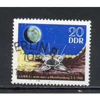 Советская автоматическая межпланетная станция "Луна-9" ГДР 1966 год серия из 1 марки