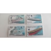Камбоджа 1988. Международная выставка марок "Essen '88" - Эссен, Германия - Корабли