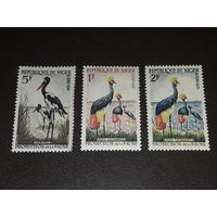 Нигер 1959 Фауна. Птицы. Журавли. 3 чистые марки