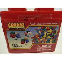 Конструктор пластиковый в контейнере Разноцветные кубики Best Lock 180 элементов