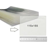 Холдер (файл) для банкнот, открыток, карточек. Тонкий 115*155 мм. 30 микрон, прозрачный, упаковка 50 штук. РФ